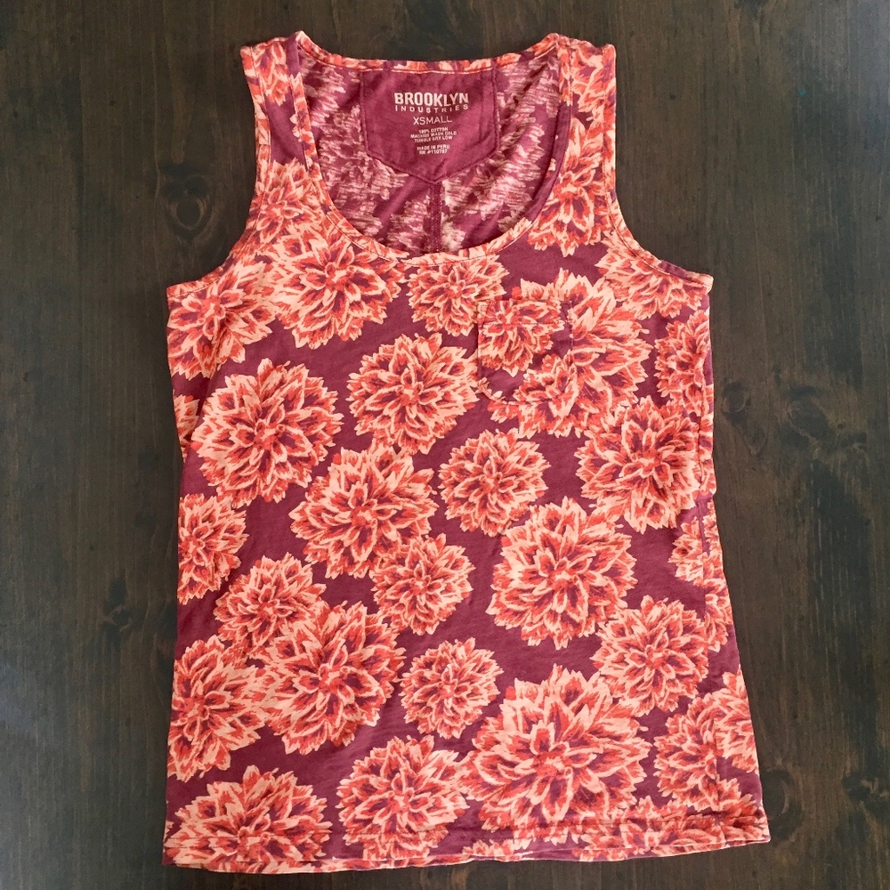 Brooklyn Industries Flower Print Tank XS